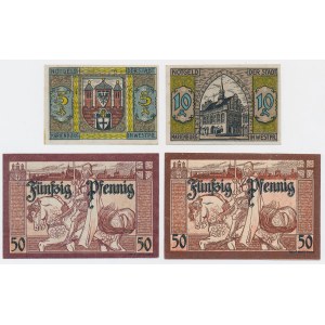 Malbork (Marienburg Wpr.), 5, 10 and 2x 50 fenig - set (4pcs)