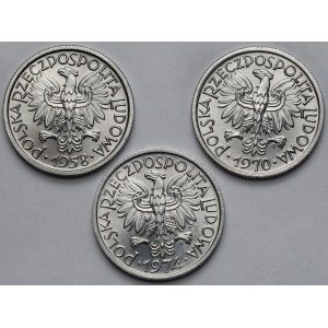 2 zlote 1958-1974 - set (3pcs)