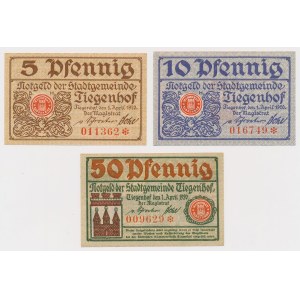 Nowy Dwor Gdanski (Tiegenhof), 5, 10 and 50 fenig 1920 - set (3pcs)