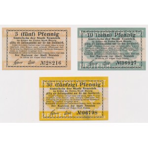New Pond (Neuteich), 5, 10 et 50 fenig 1920 - set (3pcs)