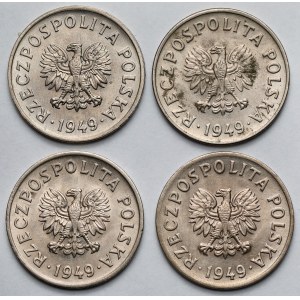 20 groszy 1949 CuNi - zestaw (4szt)