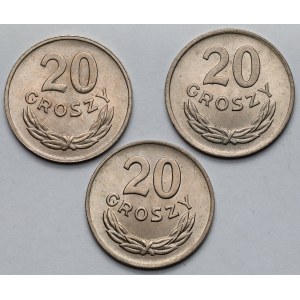 20 pennies 1949 CuNi - set (3pcs)