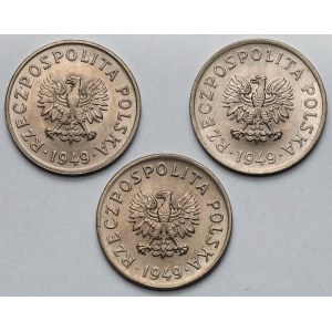 20 pennies 1949 CuNi - set (3pcs)