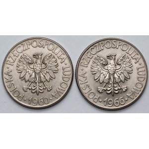 10 oro 1960 e 1966 Kosciuszko - set (2 pezzi)