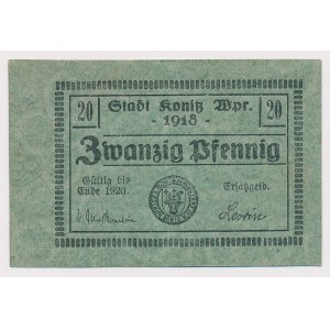 Chojnice (Konitz), 20 fenig 1918/1920 - signature Lewin