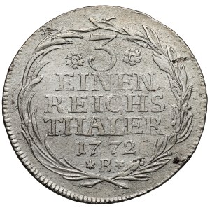 Śląsk, Fryderyk II Wielki, 1/3 talara 1772-B, Wrocław