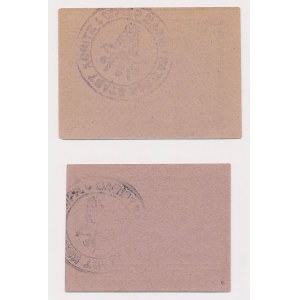 Chojnice (Konitz) - sans filigrane - set de 2x 5 fenig 1918/1919