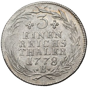 Silesia, Frederick II the Great, 1/3 thaler 1778-B, Wrocław