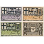 Malbork (Marienburg Wpr.), 3x 50 fenigów i 1 marka - zestaw (4szt)