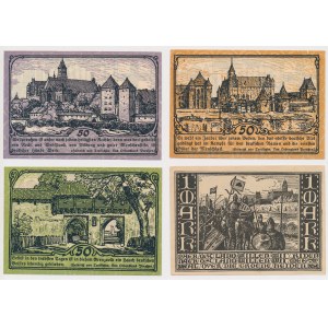 Malbork (Marienburg Wpr.), 3x 50 fenigov a 1 značka - sada (4ks)