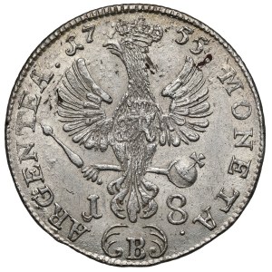 Silesia, Frederick II the Great, Ort 1755-B, Breslau - simple ornaments
