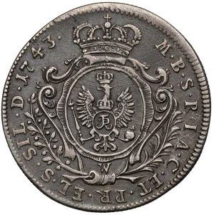 Śląsk, Fryderyk II Wielki, 15 krajcarów 1743-W, Wrocław