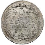 Śląsk, Fryderyk II Wielki, 1/3 talara 1776-B, Wrocław