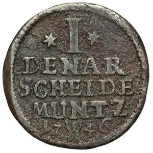 Silesia, Frederick II the Great, Denarius 1746 AHE, Wrocław - simpler F