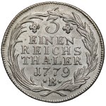 Śląsk, Fryderyk II Wielki, 1/3 talara 1779-B, Wrocław