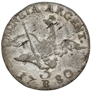 Silesia, Frederick II the Great, 3 krajcara 1780-B, Wrocław