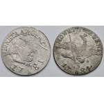 Śląsk, Fryderyk II Wielki, 3 grosze 1781 Berlin i 1784 Wrocław - zestaw (2szt)