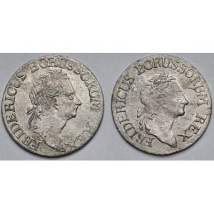 Prussia, Friedrich II, 3 grosze 1781 and 1784, Berlin - set (2pcs)