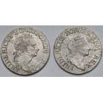 Prusy, Friedrich II, 3 grosze 1781 i 1784, Berlin - zestaw (2szt)