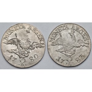 Prussia, Friedrich II, 3 grosze 1781 and 1784, Berlin - set (2pcs)