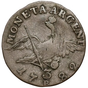 Śląsk, Fryderyk II Wielki, 3 krajcary 1782-B, Wrocław