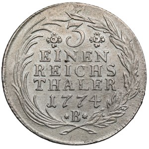 Śląsk, Fryderyk II Wielki, 1/3 talara 1774-B, Wrocław