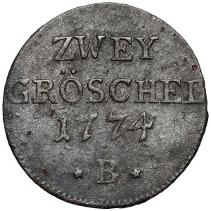 Śląsk, Fryderyk II Wielki, 2 greszle 1774-B, Wrocław