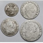 Śląsk, Fryderyk II Wielki, od Greszla do 1/12 talara - zestaw (4szt)