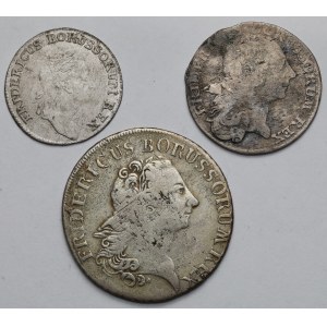 Silesia, from 3 grosze to 1/3 thaler 1766-1772, Wroclaw - set (3pcs)