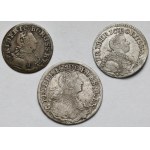 Śląsk, Fryderyk II Wielki, 2 greszle 1753-B i 1-3 krajcary 1753-B, Wrocław - zestaw (3szt)