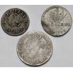 Śląsk, Fryderyk II Wielki, 2 greszle 1753-B i 1-3 krajcary 1753-B, Wrocław - zestaw (3szt)