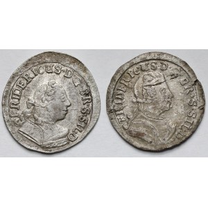 Slesia, 2 greszle 1748 e 1750 AHE, Wrocław - set (2 pz)