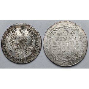 Silesia, Ort 1752 and 1/3 thaler 1775, Wroclaw - set (2pcs)