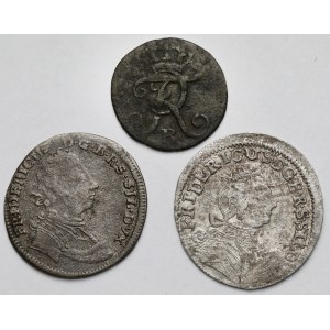 Slezsko, Poltura, 1 a 2 gresle 1744-1778, Wrocław (3ks)