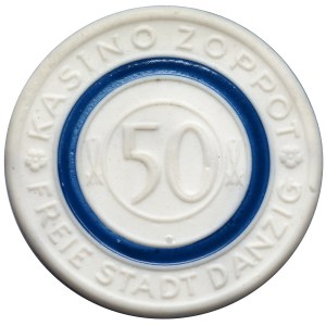 Free City of Danzig, Casino SOPOT (Zoppot) token - 50 guilders - FIRST