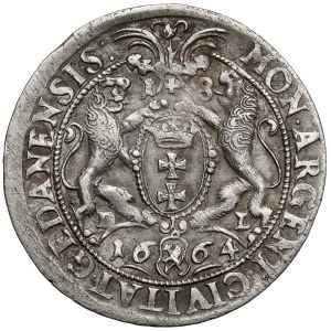 Jan II Kazimierz, Ort Gdańsk 1664 DL - RZADKI