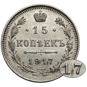 Russia, Nicholas II, 15 kopecks 1917 - rarer