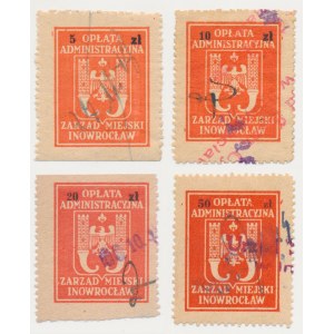 Inowrocław, Administrative fee, 5-50 zlotych - set (4pcs)