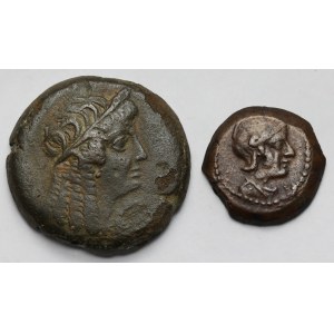 Grécko, Egypt, Ptolemaiovci, Bronzy - sada (2ks)