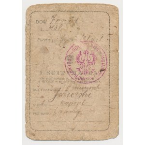 II RP, Personal Legitimation, 7th Legion Infantry Regiment (1919/1920)