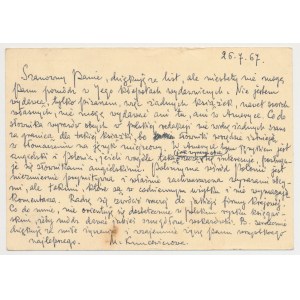 Postcard from Maria Kuncewiczowa