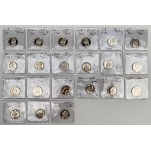 USA, PROOF 5 centesimi 1972-2002 S - set (21 pezzi)