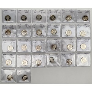 USA, 5 cents 1984-2000 - PROOF - set (26pcs)