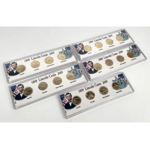 USA, Licoln Cents 2009-D - set (5 pezzi)