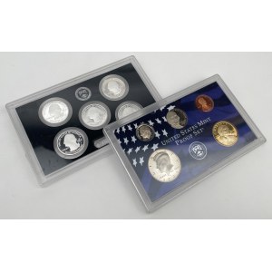 USA, Proof Set 2007-S and Silver Proof Quarters 2019 - set (2pcs)