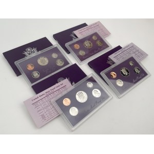 USA, Proof Set 1985, 1991-1993 - set (4pcs)