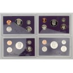 USA, Proof Set 1985, 1991-1993 - set (4pcs)