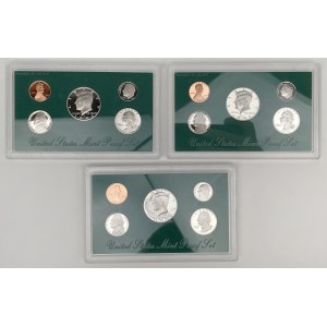 USA, Proof Set 1994, 1996 and 1997 - S - set (3pcs)