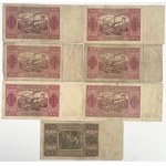 100 and 500 zloty 1948 - various series - set (7pcs)