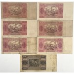 100 and 500 zloty 1948 - various series - set (7pcs)